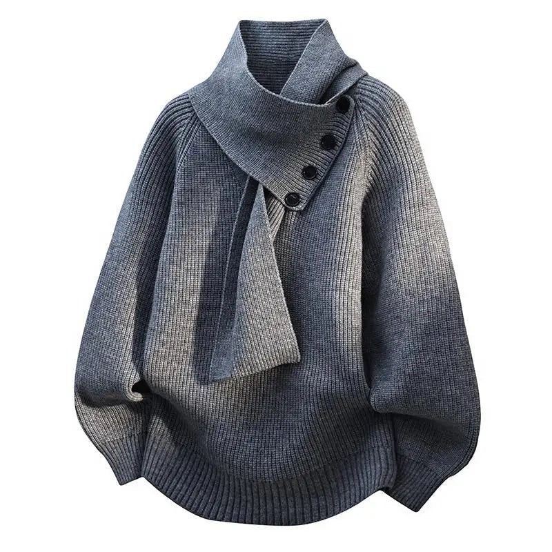 Noelle | Scarf-Neck Knit Sweater