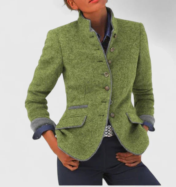 Elena | Wool Blend Tailored Blazer