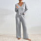 Vivienne | Tweedelige set met rechte broek en V-hals top
