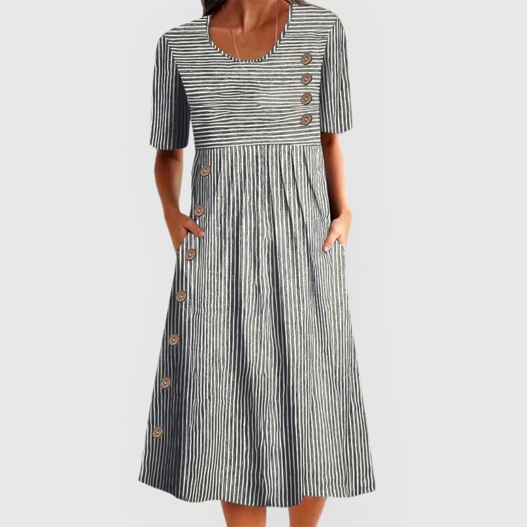 Imogen | Timeless Striped Midi Dress