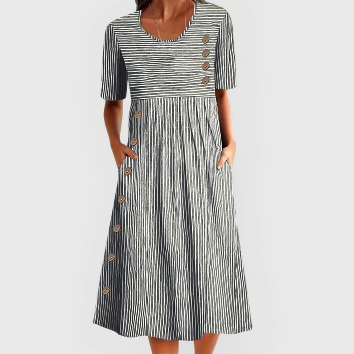 Imogen | Timeless Striped Midi Dress