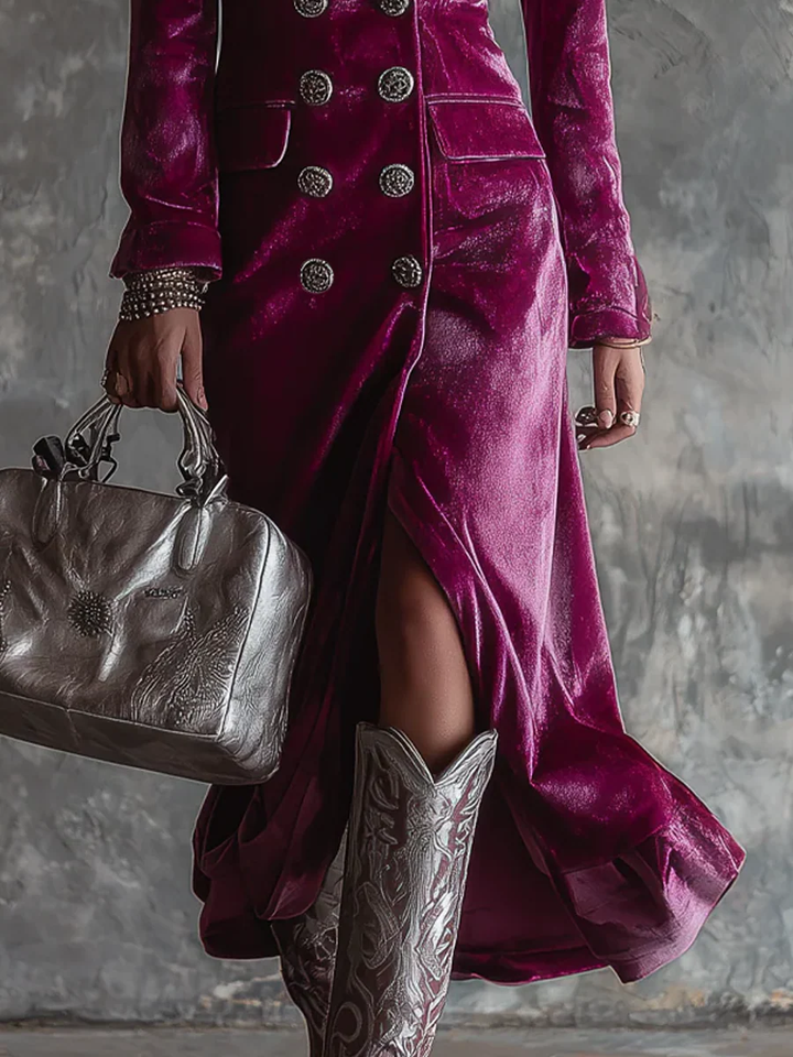 Isabelle | Velvet Blazer Maxi Dress