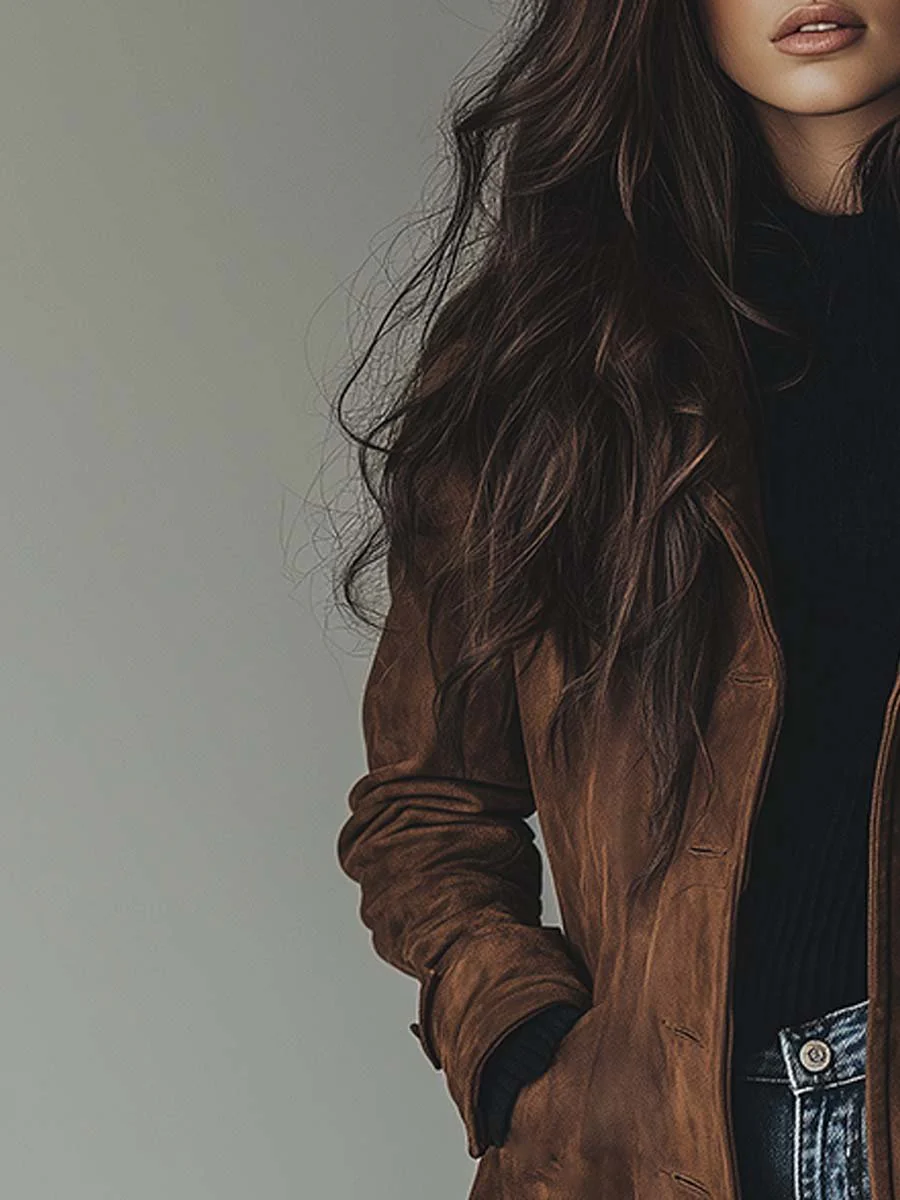 Teresa | Suede Trench Coat