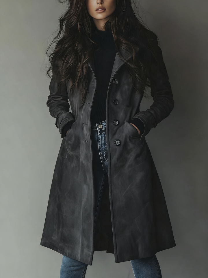 Teresa | Suede Trench Coat