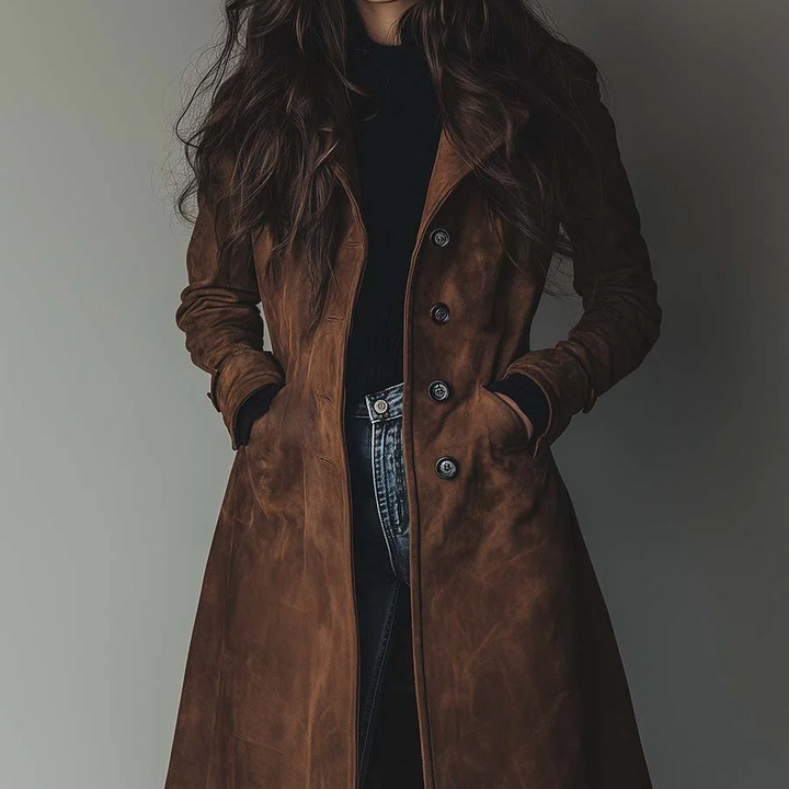 Teresa | Suede Trench Coat