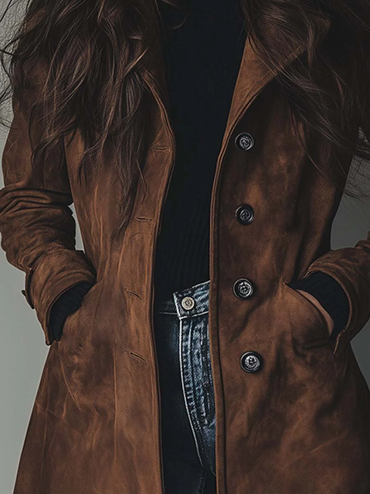 Teresa | Suede Trench Coat