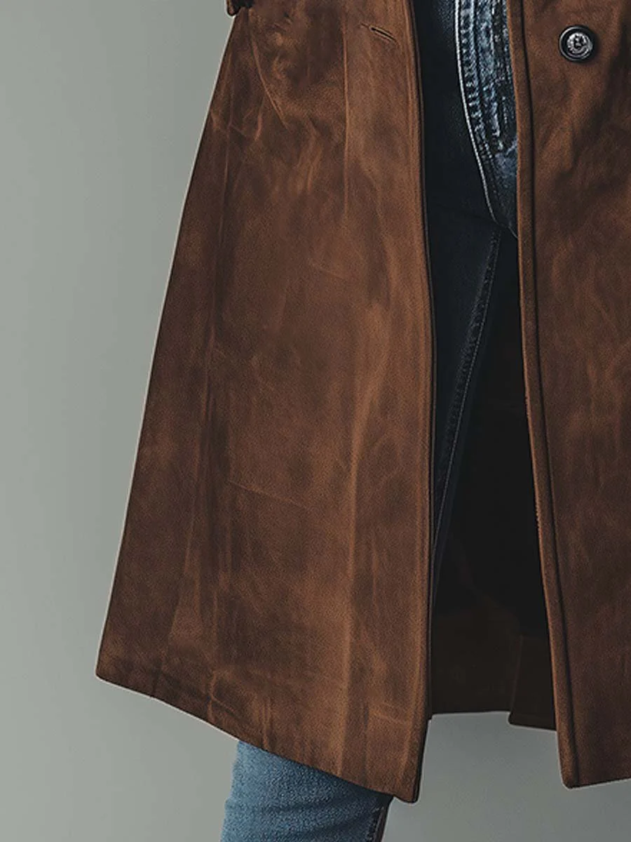 Teresa | Suede Trench Coat