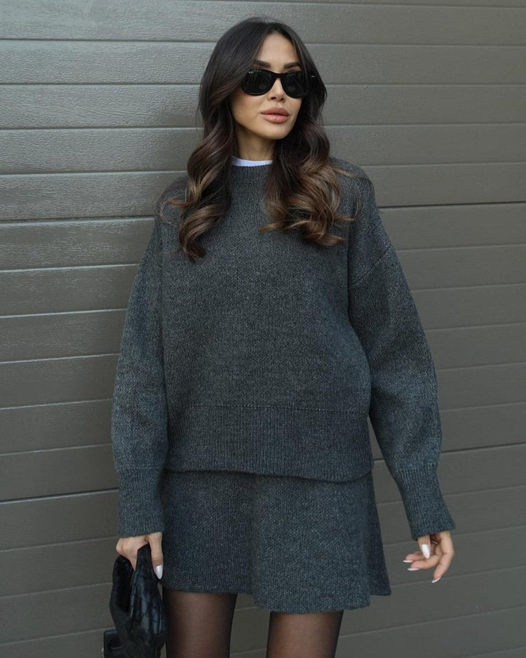 Elise | Knit Sweater & Skirt Set