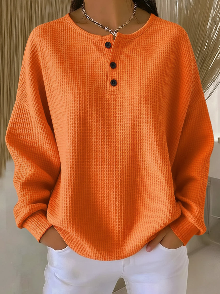 Maeve | Cozy Waffle Knit Henley