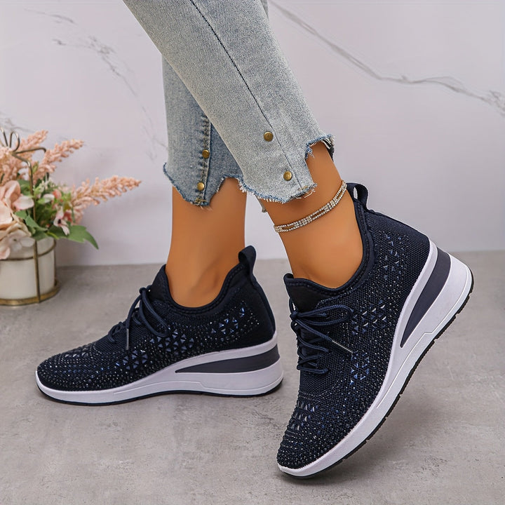 Lianne | Wedge Sneakers with Sparkle