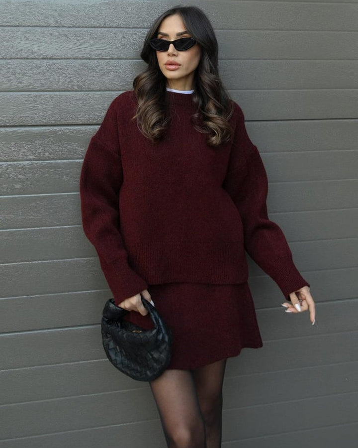 Elise | Knit Sweater & Skirt Set