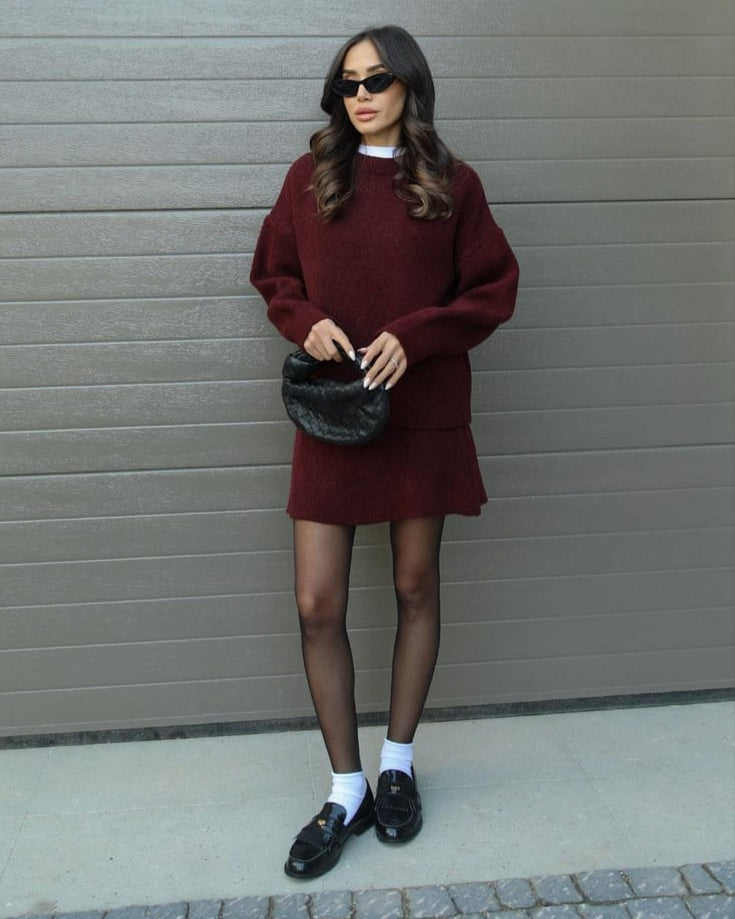 Elise | Knit Sweater & Skirt Set