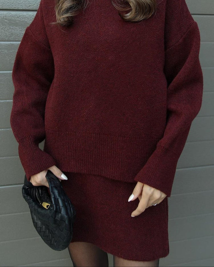 Elise | Knit Sweater & Skirt Set