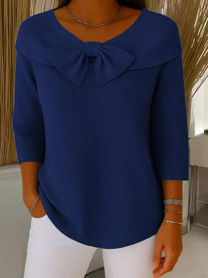 Celeste | Soft Cotton Bow Sweater