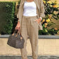 Conjunto Casual em Linho e Algodão Blusa + Calça + Brinde [Último Dia]