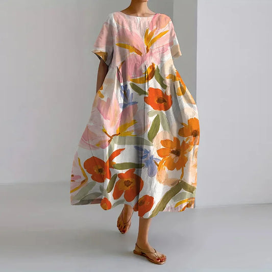 Aurélie | Bloemenjurk metvloeiende elegantie