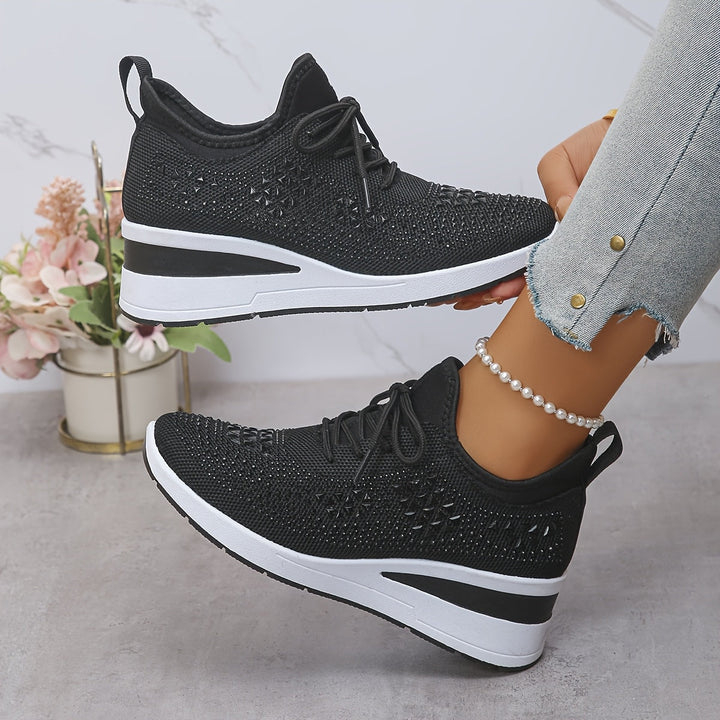 Lianne | Wedge Sneakers with Sparkle