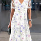 Youthful Floral Print Short Sleeve Mini Dress