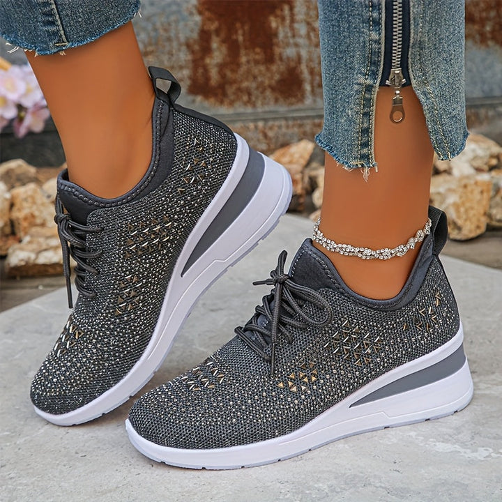 Lianne | Wedge Sneakers with Sparkle