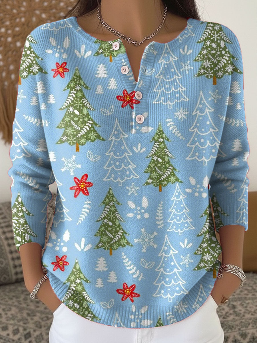 Clara | Cozy Winter Pines Holiday Sweater