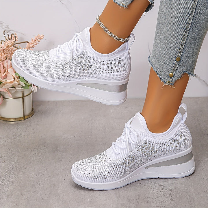 Lianne | Wedge Sneakers with Sparkle