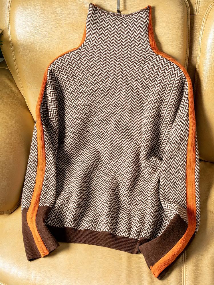 Brenda | Cashmere Stripe Knit Pullover