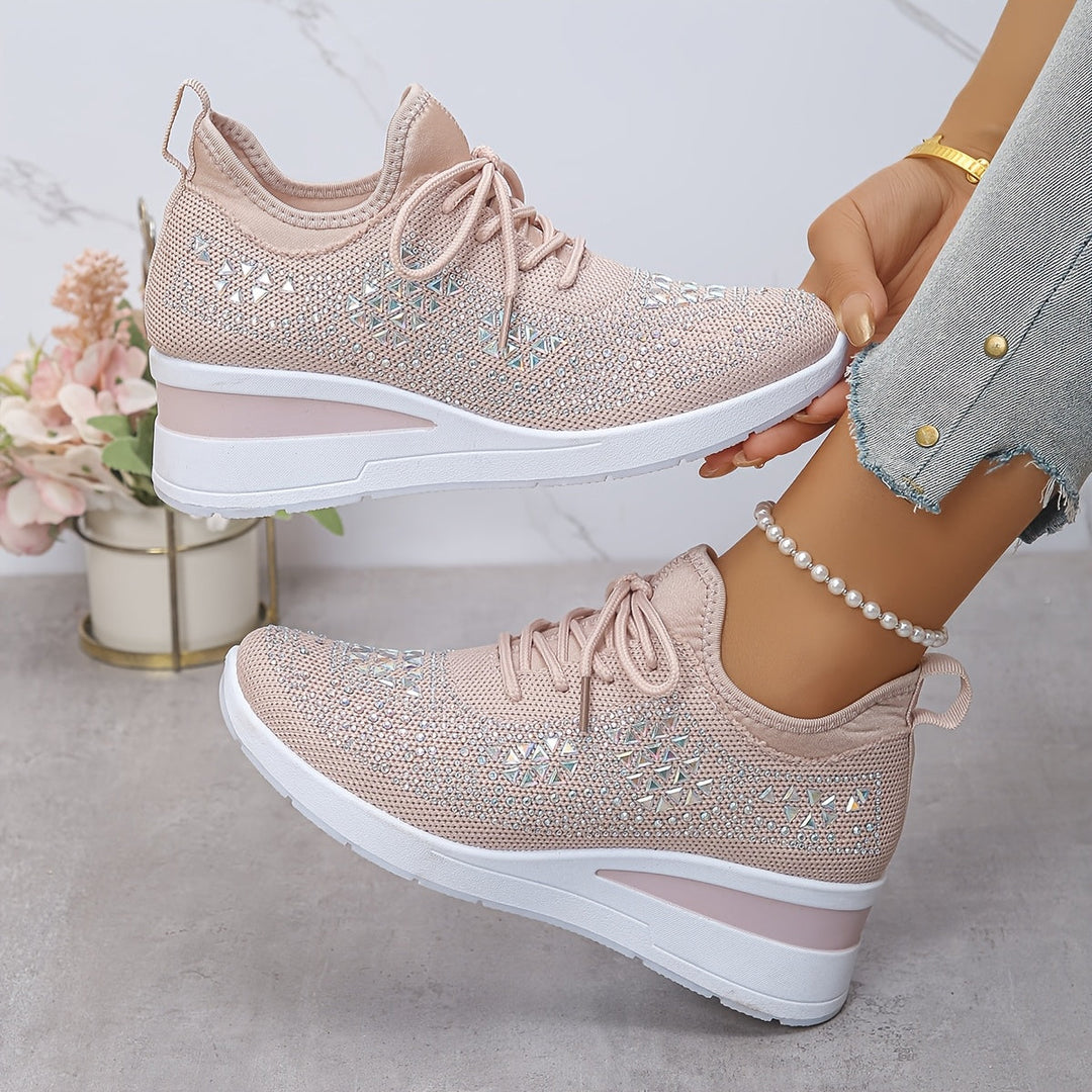 Lianne | Wedge Sneakers with Sparkle