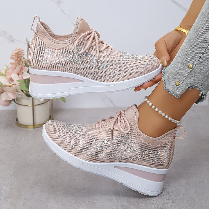 Lianne | Wedge Sneakers with Sparkle