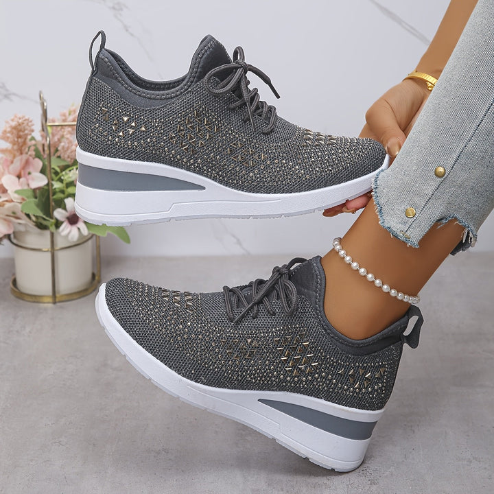 Lianne | Wedge Sneakers with Sparkle