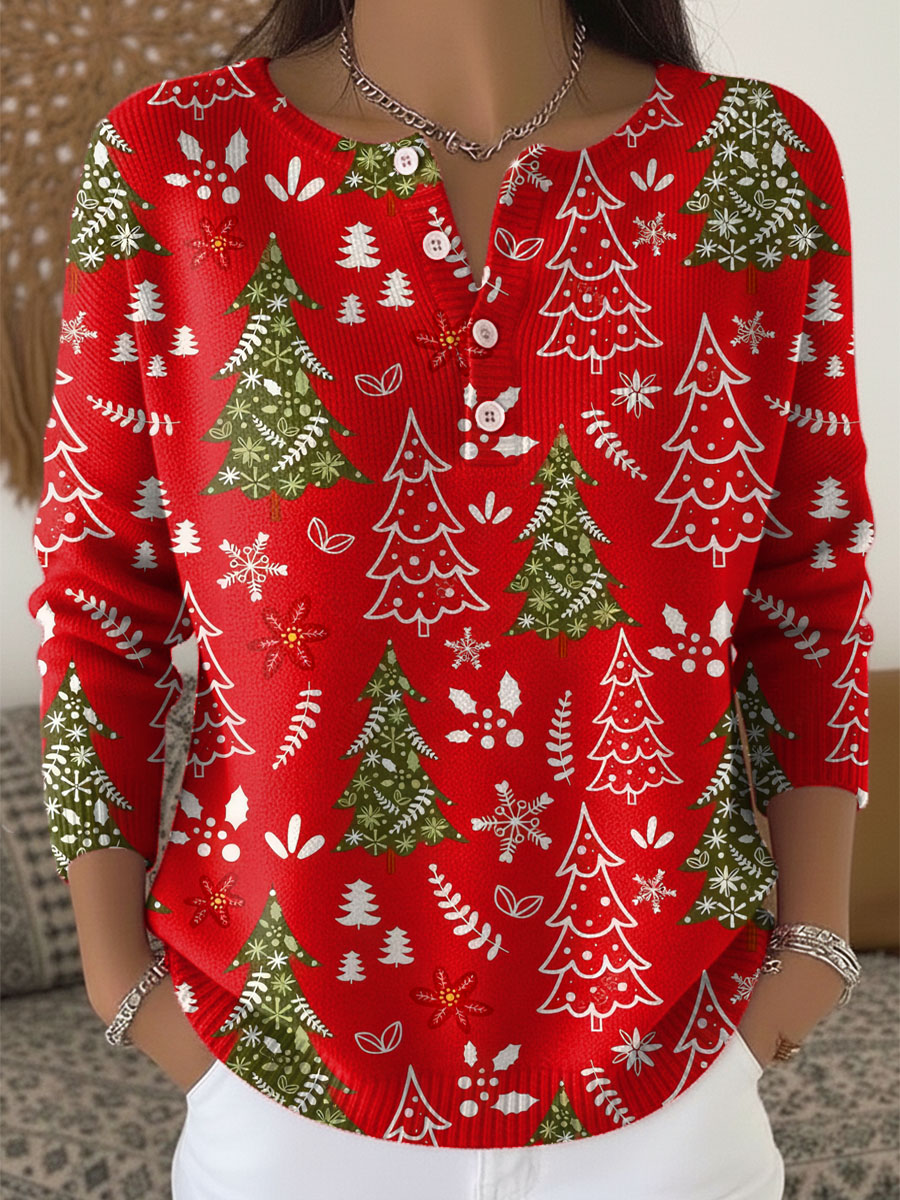 Clara | Cozy Winter Pines Holiday Sweater