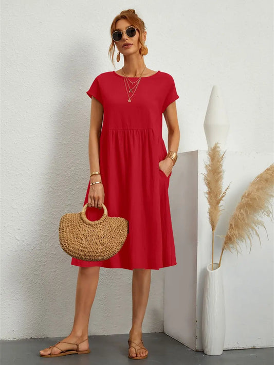 Faye – Casual Jurk met Zakken