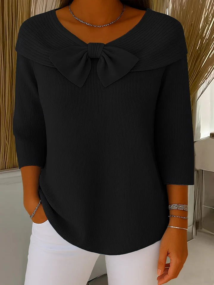 Celeste | Soft Cotton Bow Sweater