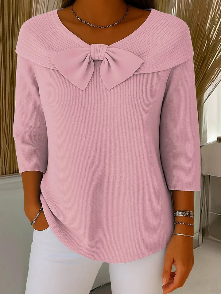 Celeste | Soft Cotton Bow Sweater