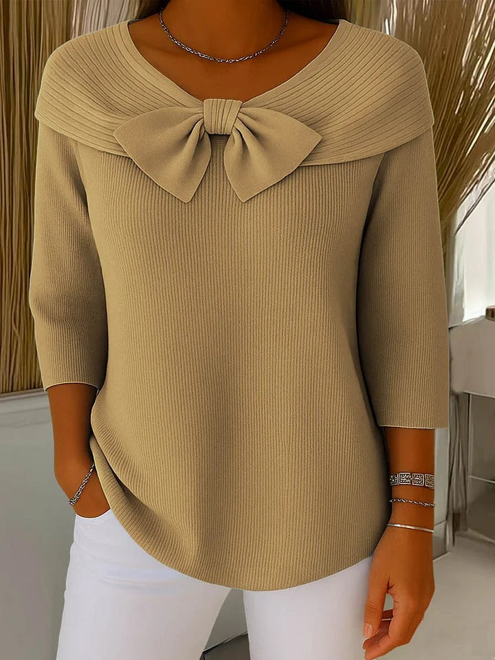 Celeste | Soft Cotton Bow Sweater