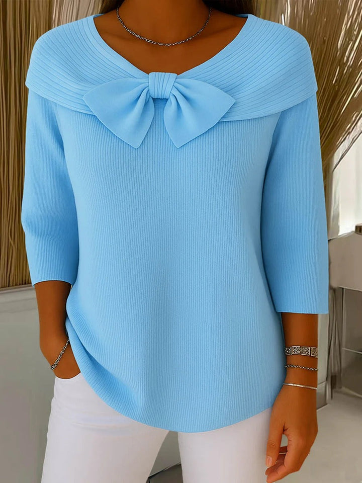 Celeste | Soft Cotton Bow Sweater