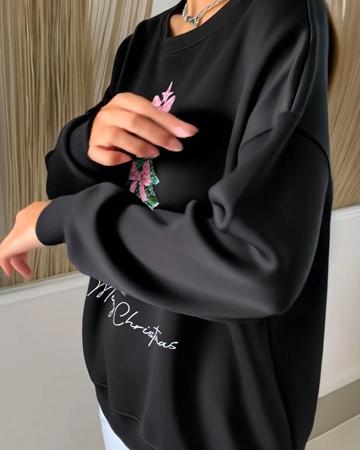 Elise | Festive Christmas Print Sweatshirt