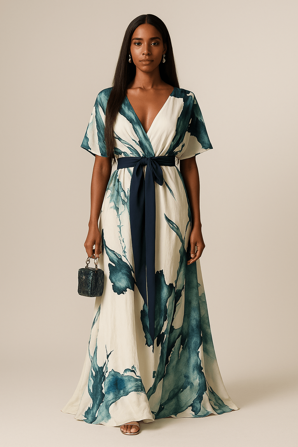 Aurélie | Watercolor Print Dress