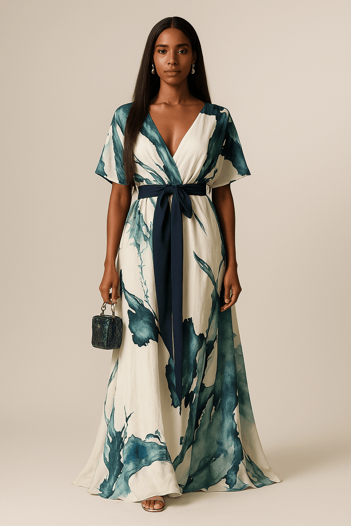 Aurélie | Watercolor Print Dress