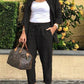 Conjunto Casual em Linho e Algodão Blusa + Calça + Brinde [Último Dia]