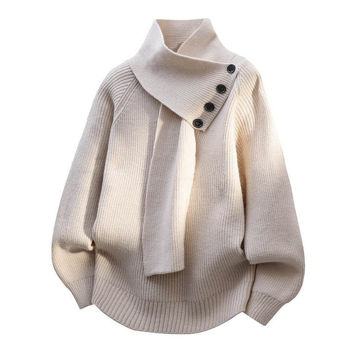 Noelle | Scarf-Neck Knit Sweater