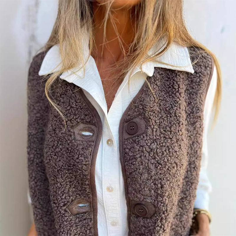 Amelia | Button Down Soft Vest